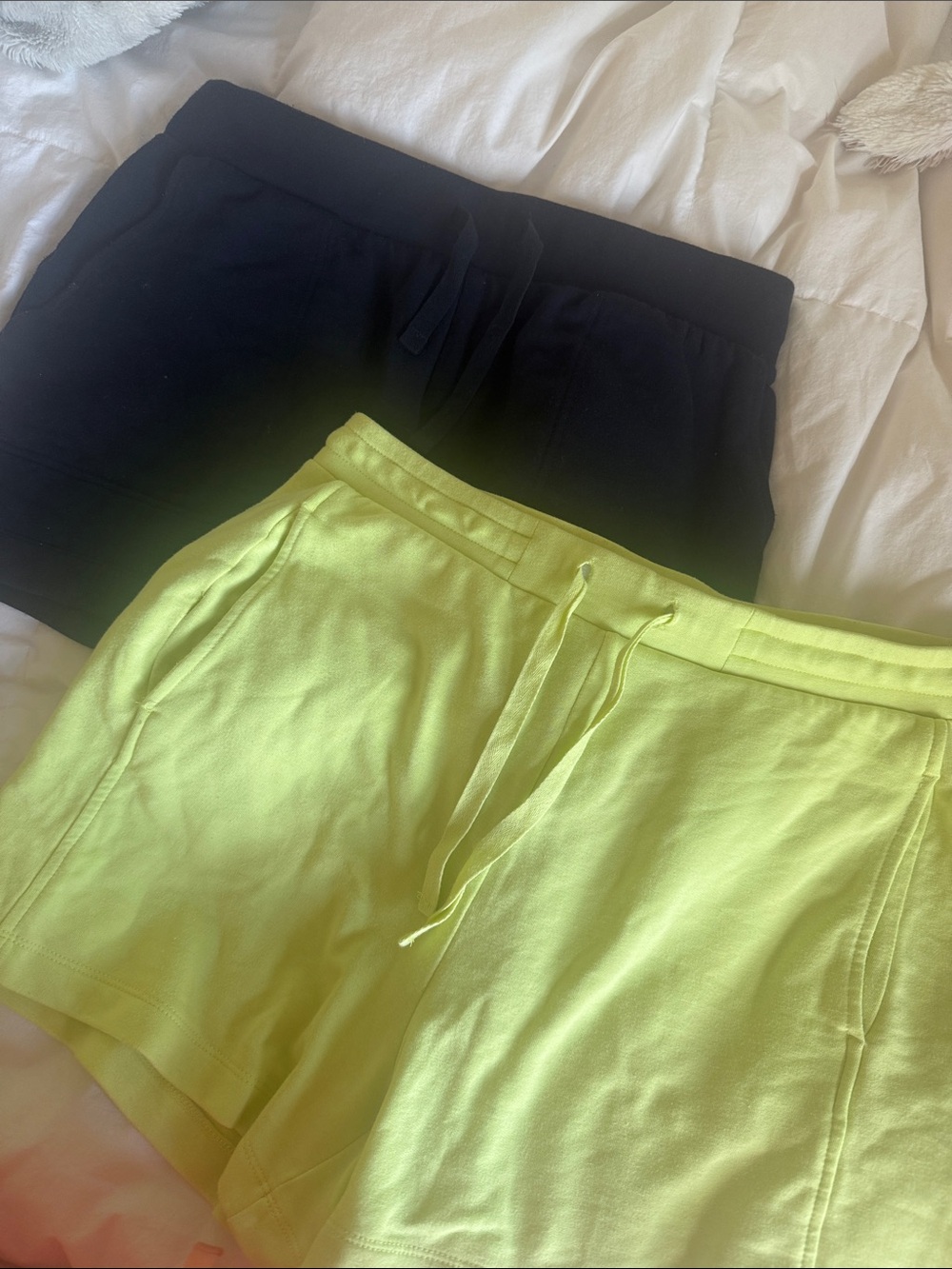 Lou and grey signature soft shorts 
Navy and Lime green size medium